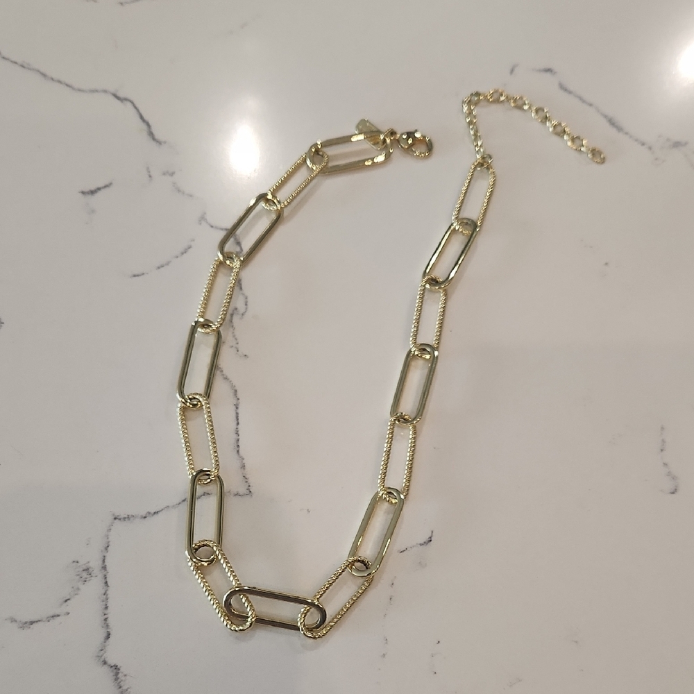 Melinda Maria 15" Gold Mr. Big Chain Link Necklace